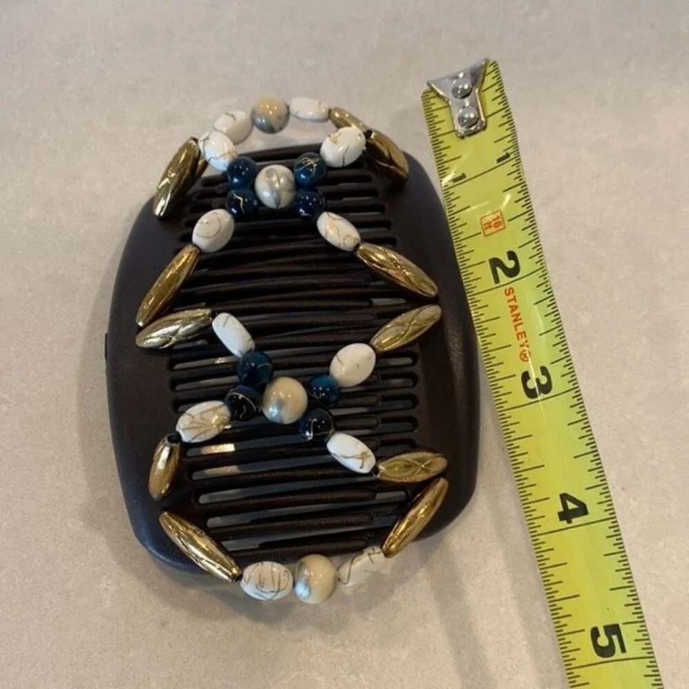 Original Beaded Hair Combs Quality Stones/Beads Patent & Made In South Africa
